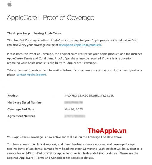 AppleCare Plus iPad Pro